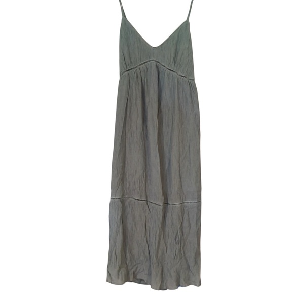 NWT Cupshe Gauze Sage Green Keyhole Back Maxi Dress Beach Cover Up Sz: XXL - Picture 1 of 3